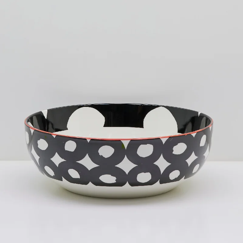 Suki Serving Bowl - Black/White