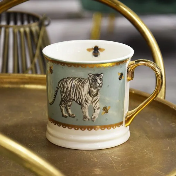 Tankard Mug Tiger Teal