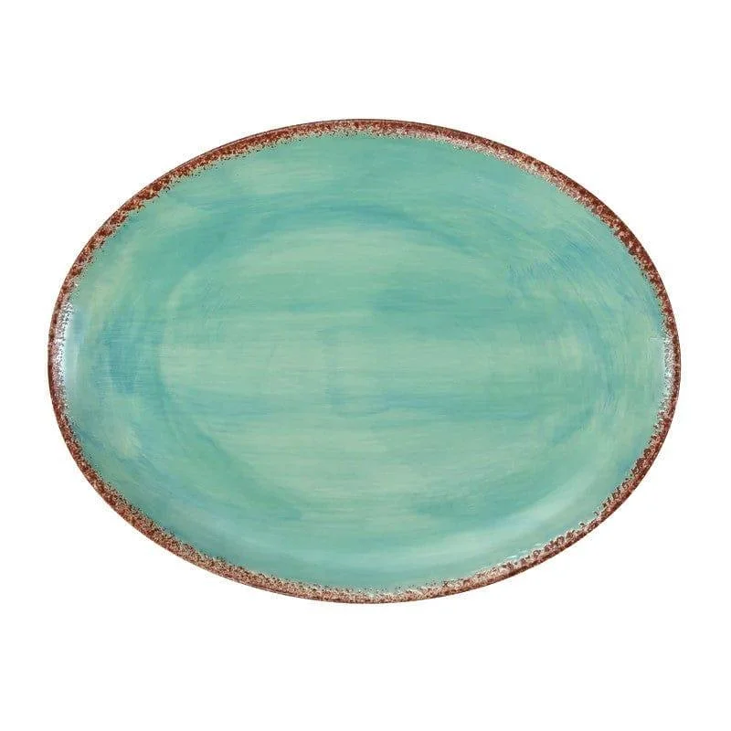 Turquoise Rust Patina Serving Platter