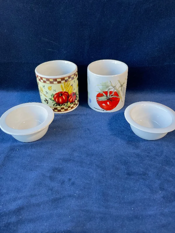 Two Gourmet du Village Dip Chiller Serving Bowls