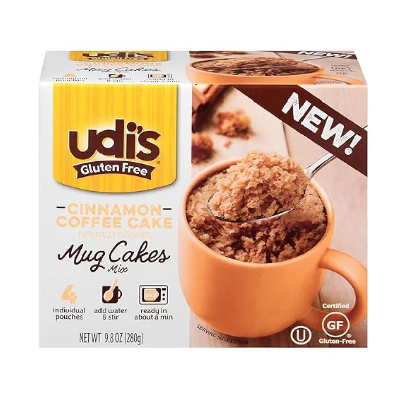 Udi’s Gluten Free Cinnamon Coffee Cake Mug Cake Mix 4 Count