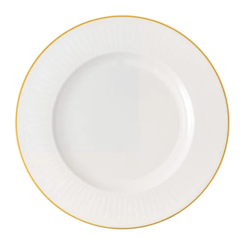 Villeroy & Boch Chateau Sepfontaines 8.8" Plate, White with 20 Carat Gold Rim 6 /Case