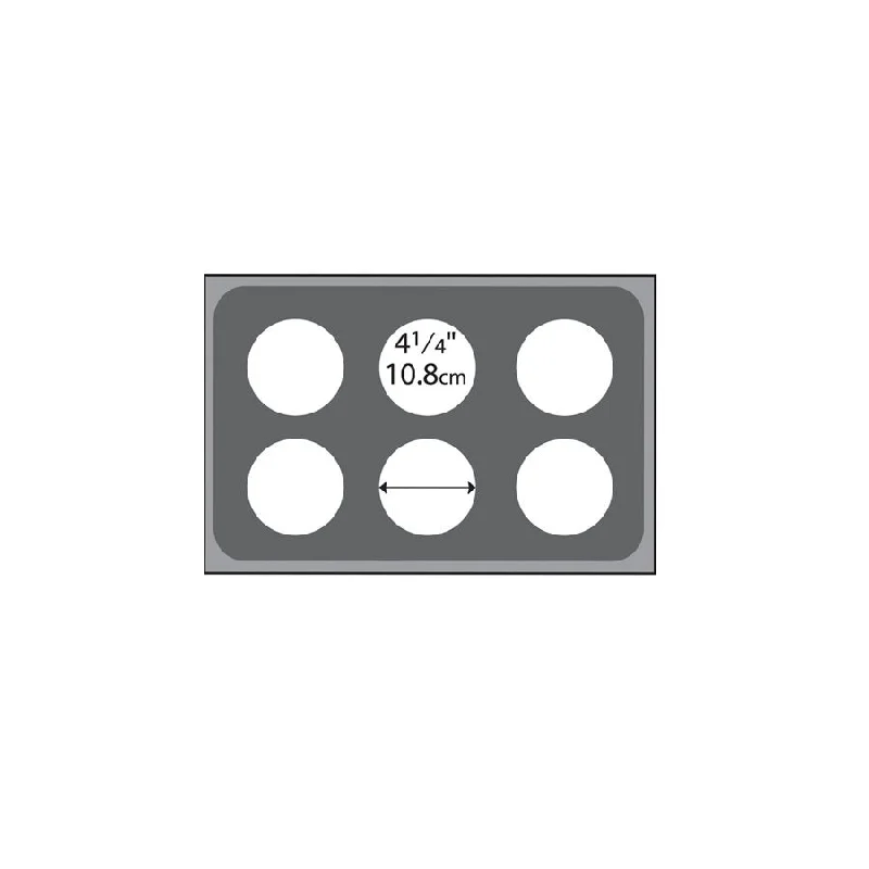 Vollrath 6 Hole Adaptor Plate, Stainless Steel