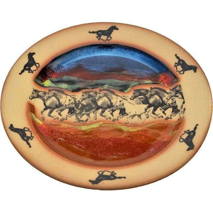 Wild Horses Pottery Dinner Plates