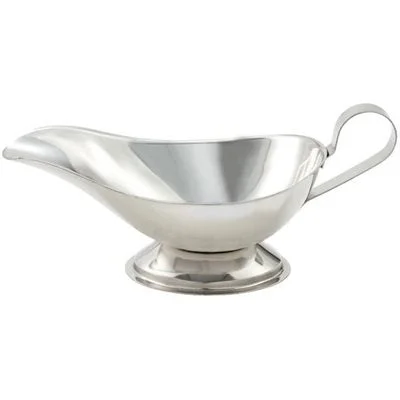 Winco 10 Oz Gravy Boat, Stainless Steel