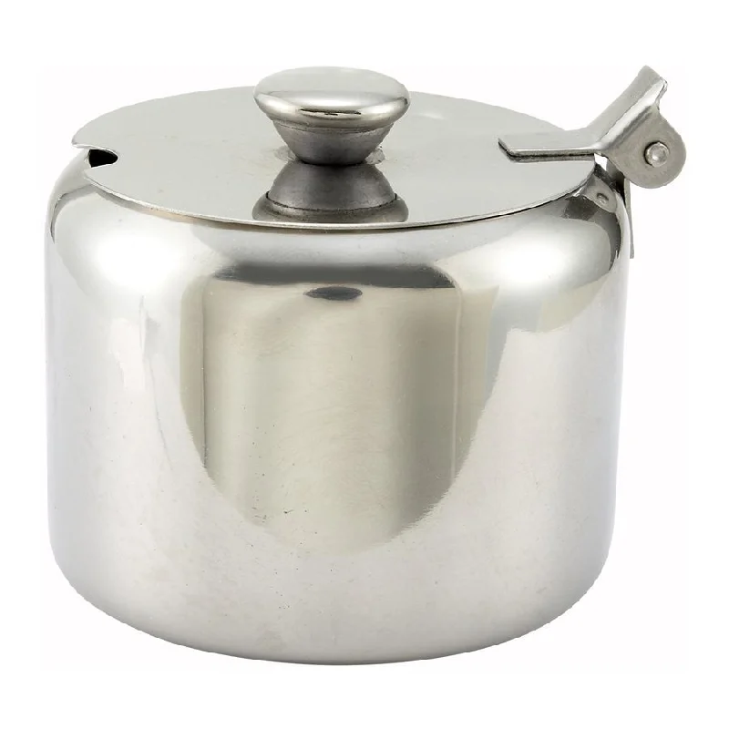 Winco 10 Oz Sugar Bowl with Lid, Stainless Steel