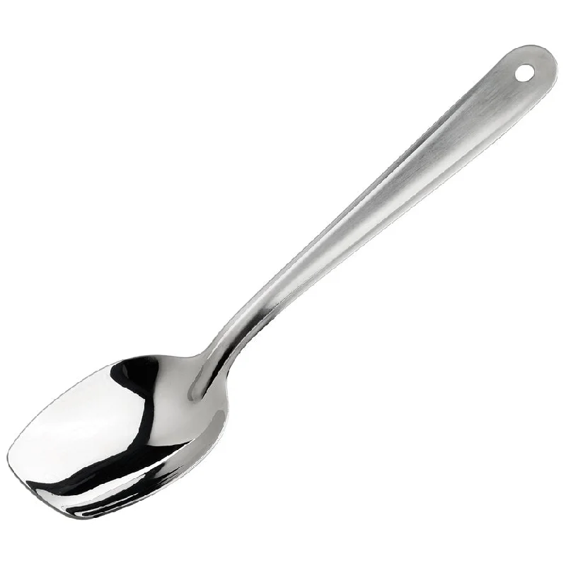 Winco 10" Solid Slanted Plating Spoon - SPS-S10