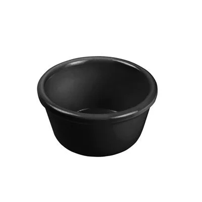 Winco 2 Oz Melamine Ramekin, Black