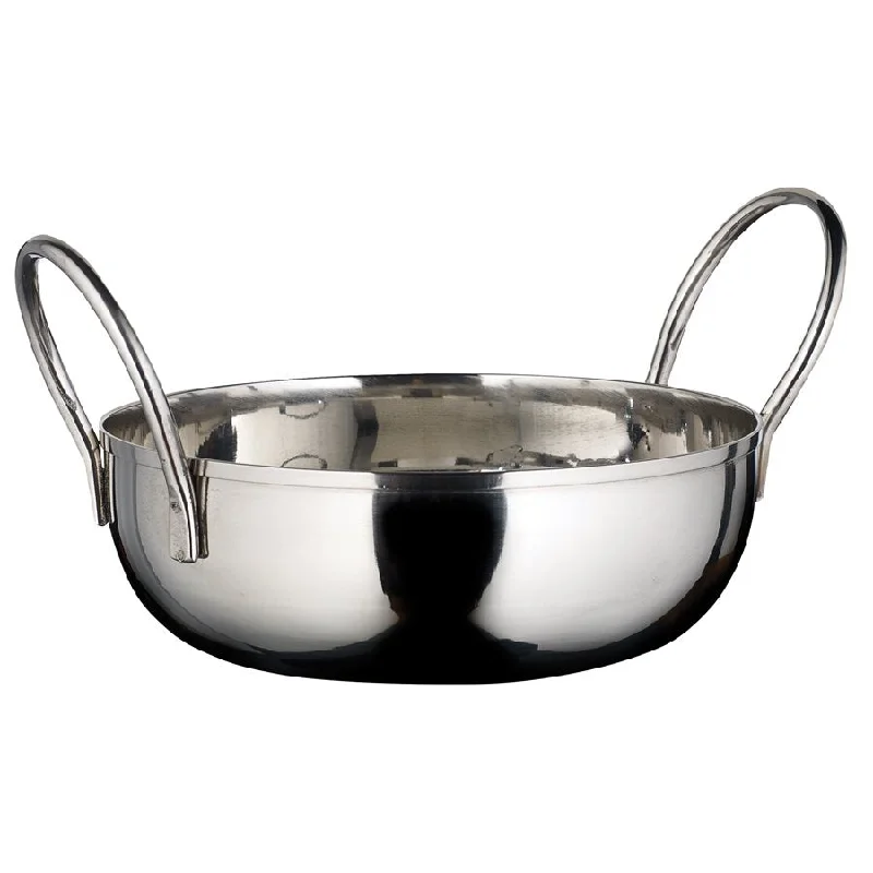 Winco 5" Kady Bowl With Welded Handles, Stainless Steel