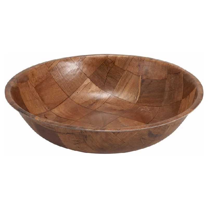 Winco 5" Woven Wood Salad Bowl