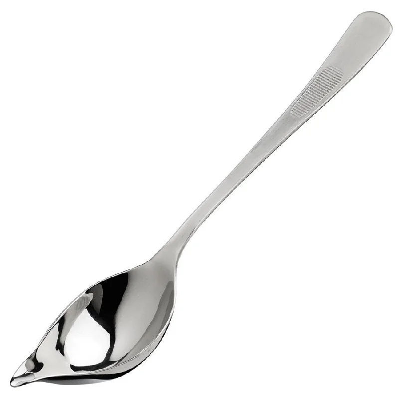 Winco 8" Plating Spoon with Tapered Spout - SPS-TS8