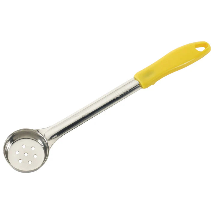 Winco 1 Oz Portion Control Perforated Spoon, Yellow - FPP-1