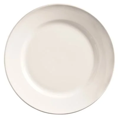 World Tableware Porcelana 11" Wide Rim Plate, White 12 /Case