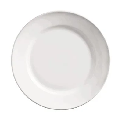 World Tableware Porcelana 7.1" Wide Rim Plate, White 36 /Case