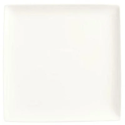 World Tableware Slate 7.25" Square Coupe Plate, White 24 /Case