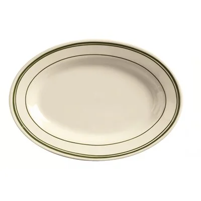 World Tableware Viceroy 12.5" x 8.75" Rolled Edge Platter, Ivory 12 /Case