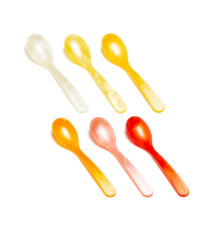 Yellow Acrylic Teaspoon Set