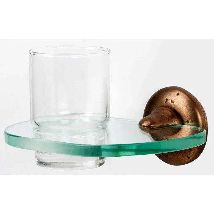 Tumbler Holder Sierra Bath Rust Bronze Includes Tumbler Wall Mount Bronze/Glass 5-1/16 x 6-3/4 Inch