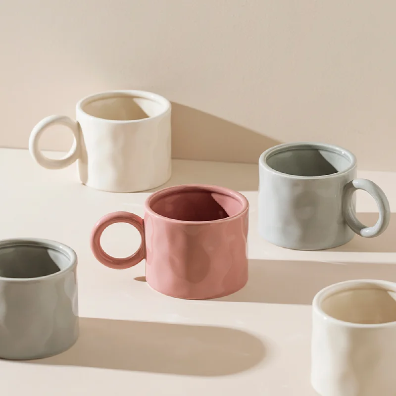 Ceramic Ring Handle Coffee Mug