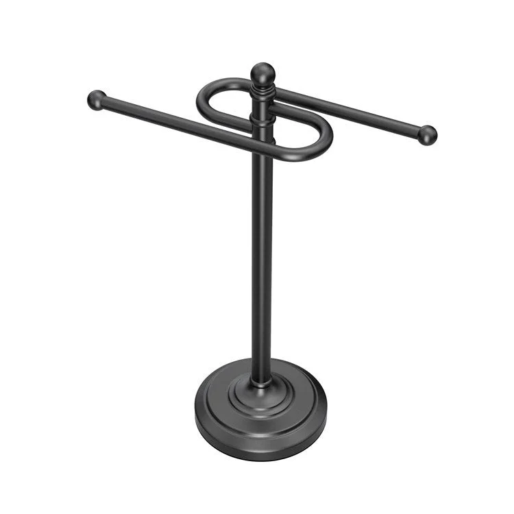 Towel Holder S-Towel Holder Matte Black Metal 2 Arms