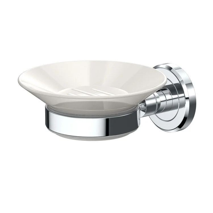 Soap Dish Latitude II Round Chrome Wall Mount