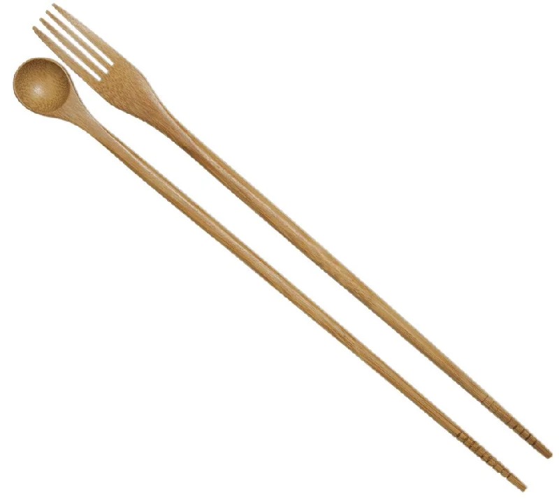 Joyce Chen J30-0042 13" Taste N Cook Burnished Bamboo Chopsticks