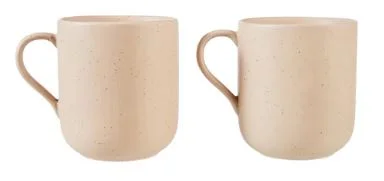 Leaf & Bean Aster Mug 330ml 2pc Set Natural