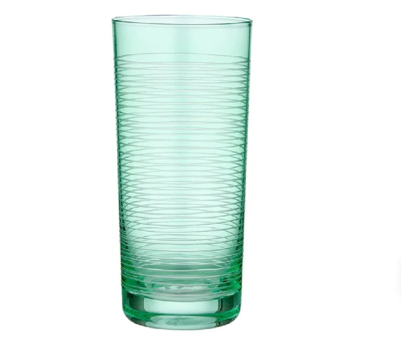 Linear Etched Highball Tumbler Green