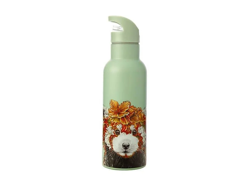 M&w Marini Ferlazzo Wild Planet Double Wall Insulated Bottle 500ml Red Panda