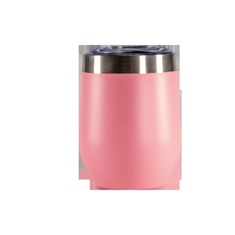 Nice Wpf-519572 12 Oz Pink Vacuum-Insulated Stainless-Steel Wine Tumbler (Pack of 10)