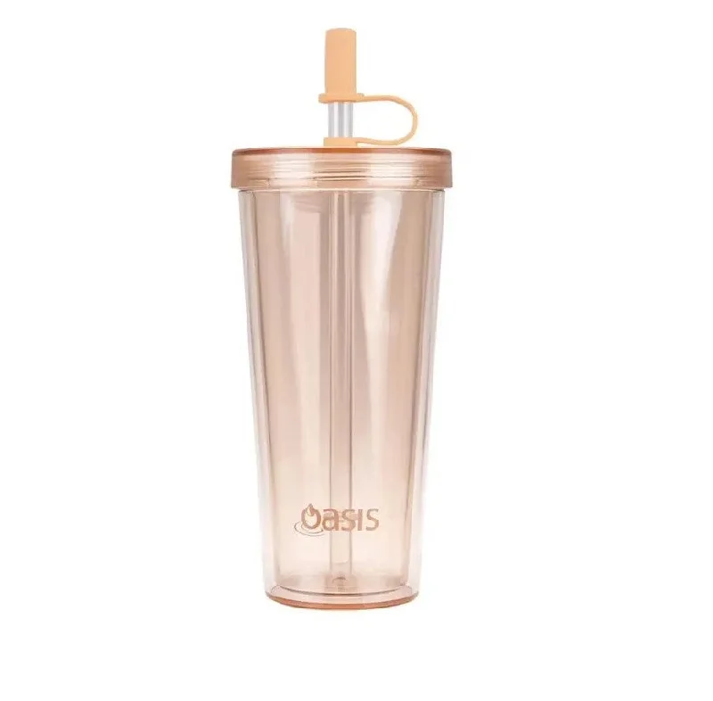 Oasis Insulated Smoothie Tumbler W/Straw 520ml Strawberry