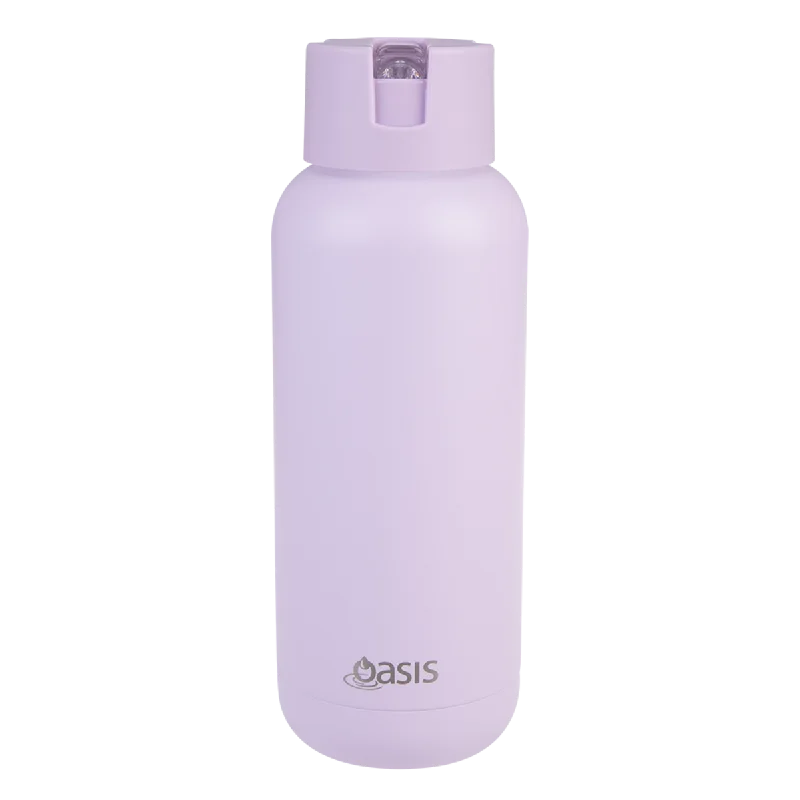 Oasis "moda" Ceramic Lined S/s Triple Wall Insulated Drink Bottle 1l - Orchid