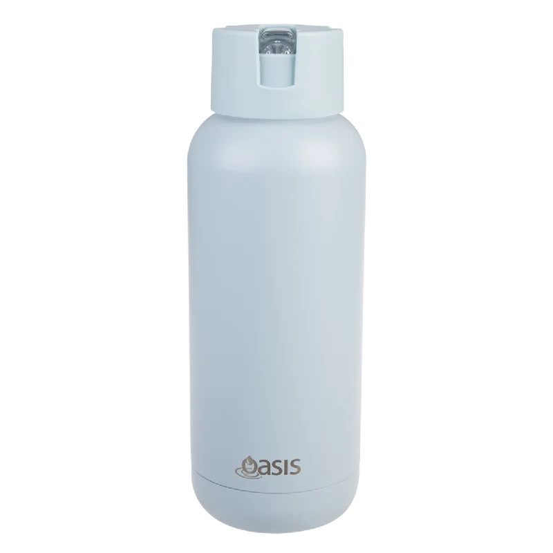 Oasis "moda" Ceramic Lined S/s Triple Wall Insulated Drink Bottle 1l - Sea Mist