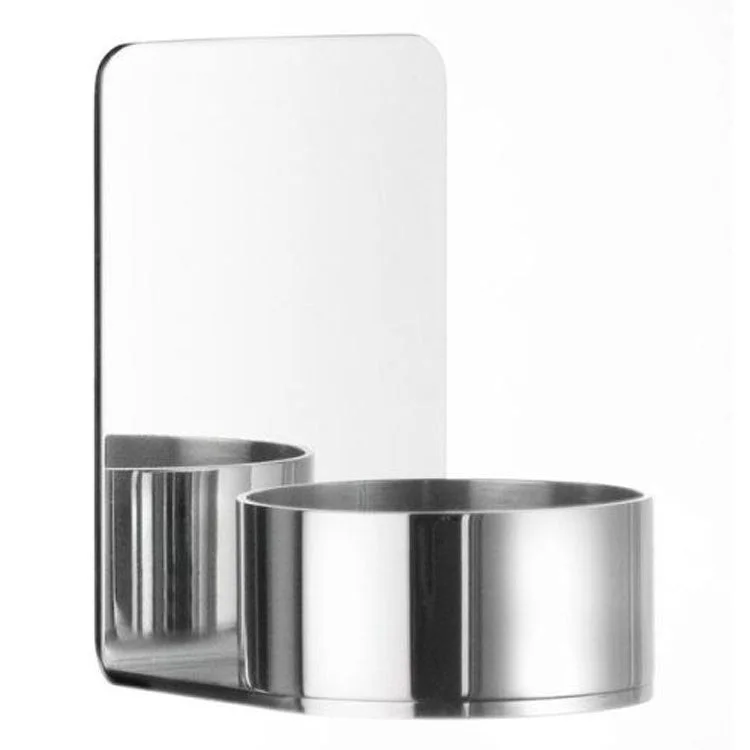 Candle Holder Tea Light 2-3/8 x 1-7/8 x 2-3/4 Inch Polished Stainless Steel