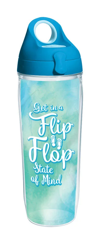 Tervis 24 oz Flip Flop State Of Mind Multicolored BPA Free Insulated Bottle