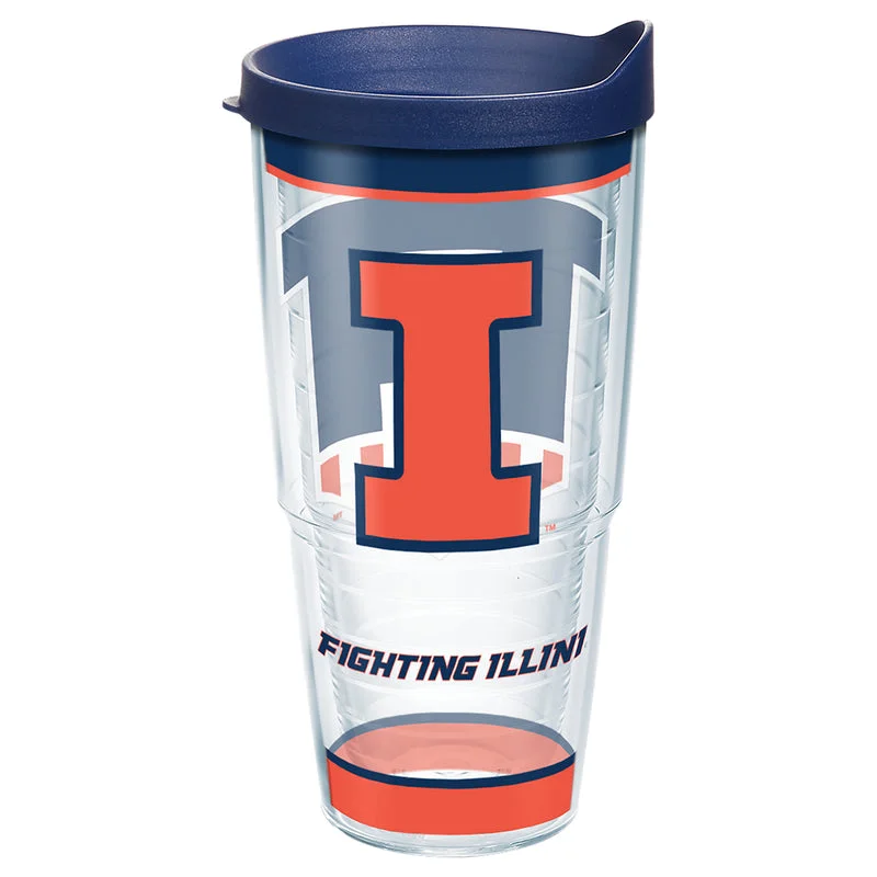 Tervis Collegiate 24 oz Illinois Fighting Illini Multicolored BPA Free Tumbler with Lid