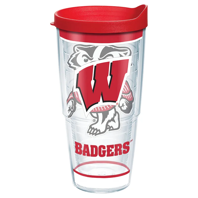 Tervis Collegiate 24 oz Multicolored BPA Free Wisconsin Badgers Tumbler with Lid