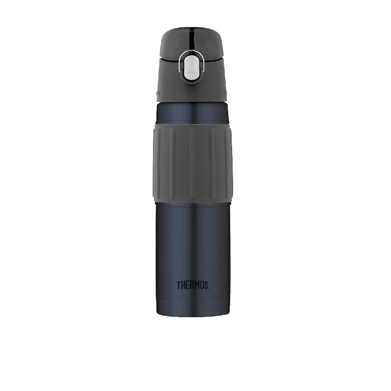 Thermos Stainless Steel Vacuum Insulated Hydration Bottle with Hygienic Flip Spout Midnight in Blue 530ml