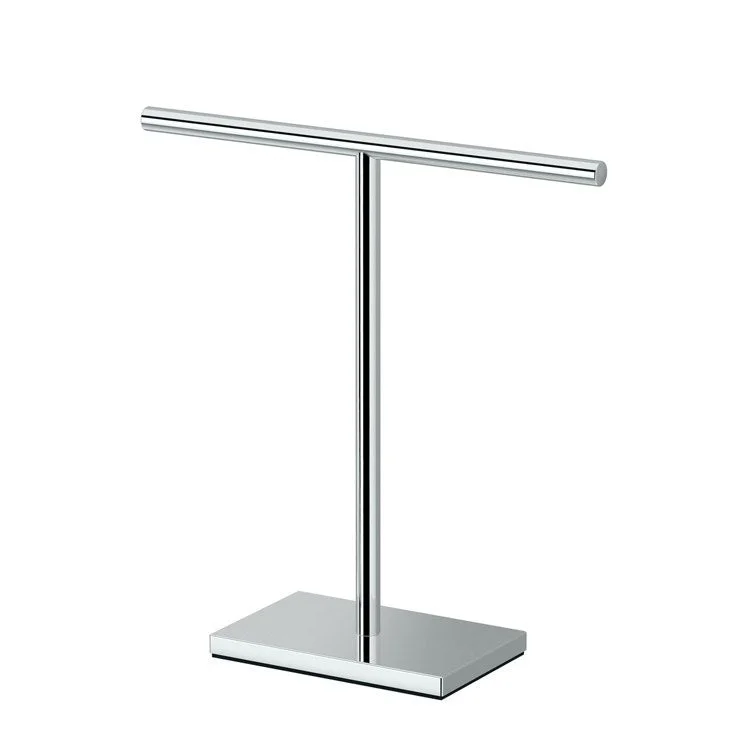 Towel Holder Countertop T-Style Holder Chrome Metal 1 Arm