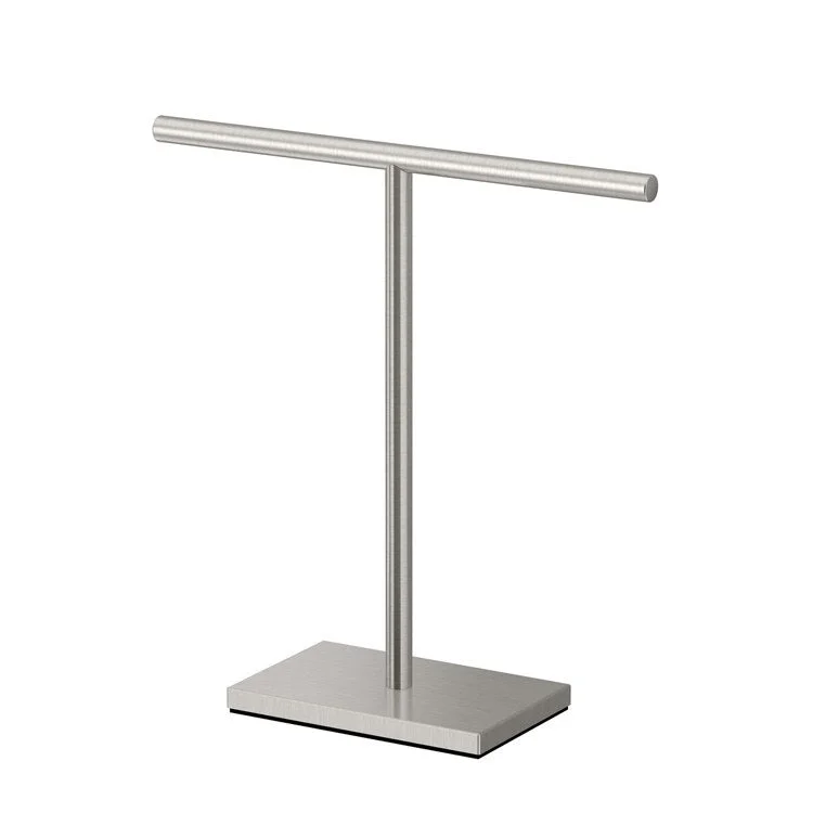 Towel Holder Countertop T-Style Holder Satin Nickel Metal 1 Arm