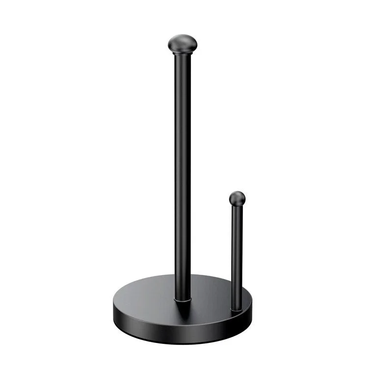 Paper Towel Holder Kitchen Stand Matte Black Brass