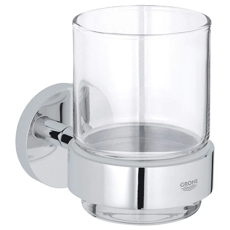 Essentials Wall-Mount Glass Tumbler with Holder